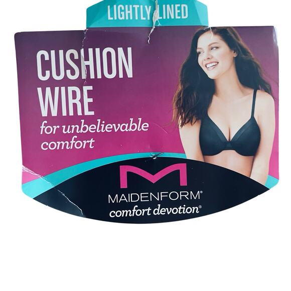 Maidenform Bra Lightly Lined Underwire Black 34D NEW with Tags - Picture 4 of 4